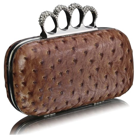 Psaníčko Ashley Ostrich Lesk Nude (Béžové Tělové)