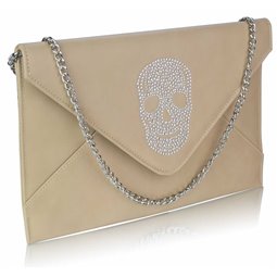 Psaníčko Ashley Letter Skull Nude (Béžové Tělové)