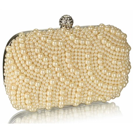 Psaníčko Ashley Oriental Pearls Champagne (Růžové Tělové Nude Béžové)