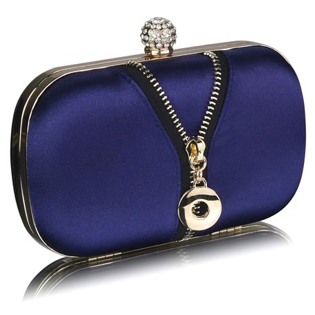 Psaníčko Ashley Satin Zipper Navy (Modré)