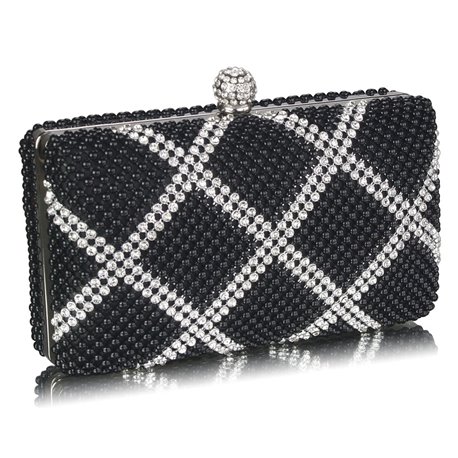 Psaníčko Ashley Pearls Cross Černé