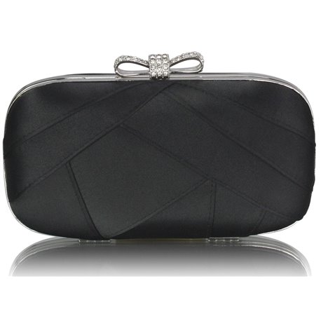 Psaníčko Ashley Oval Satin Černé