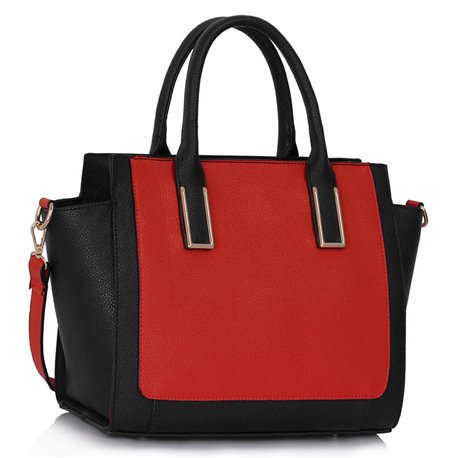 Dámská kabelka Ashley Two Layers Černo-červená