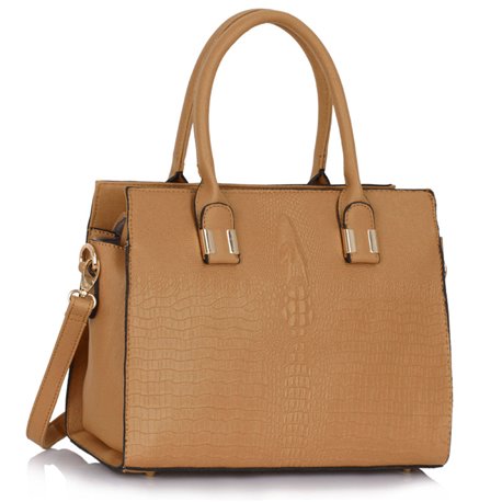 Dámská kabelka Ashley Four Croc Nude (Béžová Tělová)
