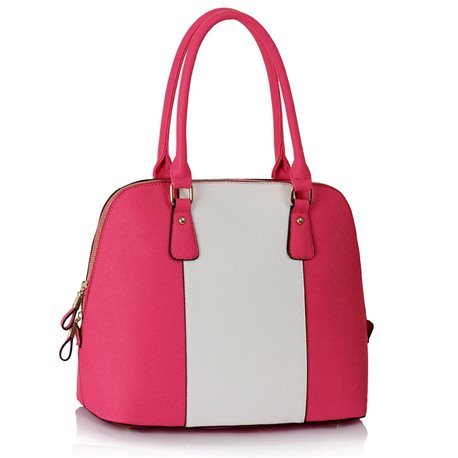 Dámská kabelka Ashley Stripes Růžovo-bílá