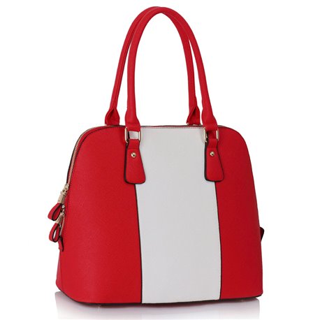 Dámská kabelka Ashley Stripes Červeno-bílá