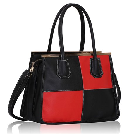 Dámská kabelka Ashley Ornament Line Černo-červená