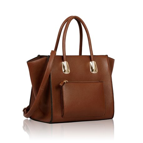 Dámská kabelka Ashley Pocket Zip Mat Hnědá