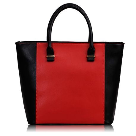Dámská kabelka Ashley Shopper Černo-červená
