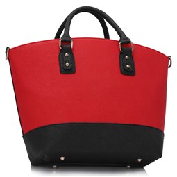 Dámská kabelka Ashley Fashion Tote Černo-červená