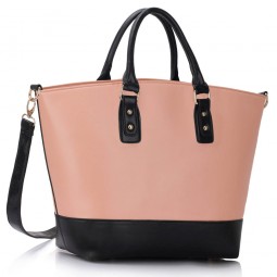 Dámská kabelka Ashley Fashion Tote Černá-Nude (Béžová Tělová)