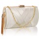 Ivory Tassel Clutch