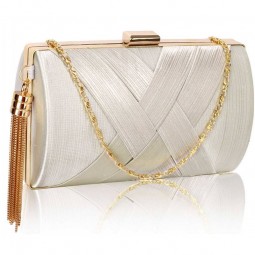 Ivory Tassel Clutch