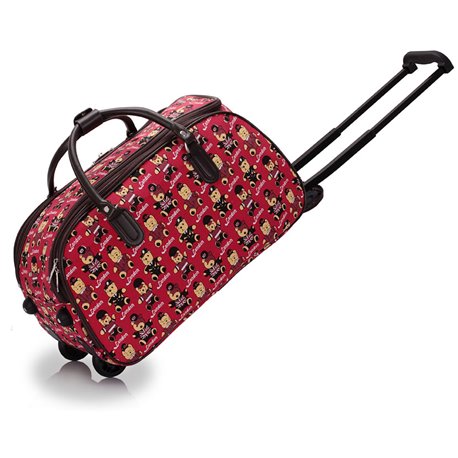 Cestovní taška s kolečky Ashley Bear Červená