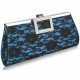 Emerald Elegant Floral Satin Lace Clutch Bag