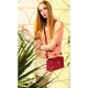 Red Quilted Shoulder Bag
