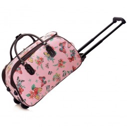 Cestovní taška s kolečky Ashley Butterfly Pink