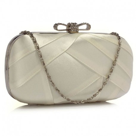 Psaníčko Ashley Oval Satin Ivory