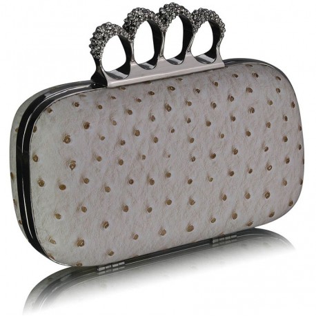 Psaníčko Ashley Ostrich Mat Ivory