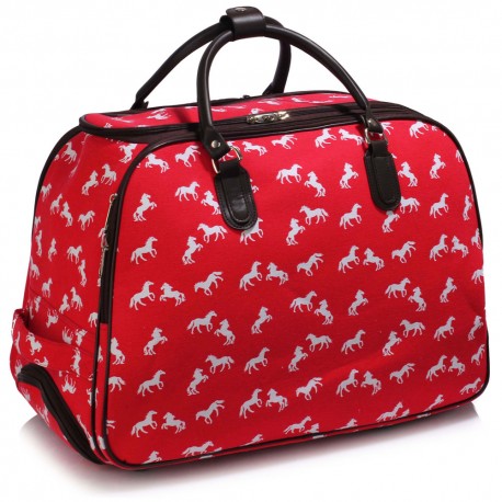 Cestovní taška s kolečky Ashley Horse Červená